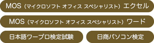 MOSエクセル MOSワード 日本語ワープロ検定試験 日商パソコン検定